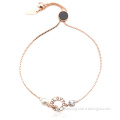 OUXI New Product Women White Gold Crystal Bracelet With Pearl